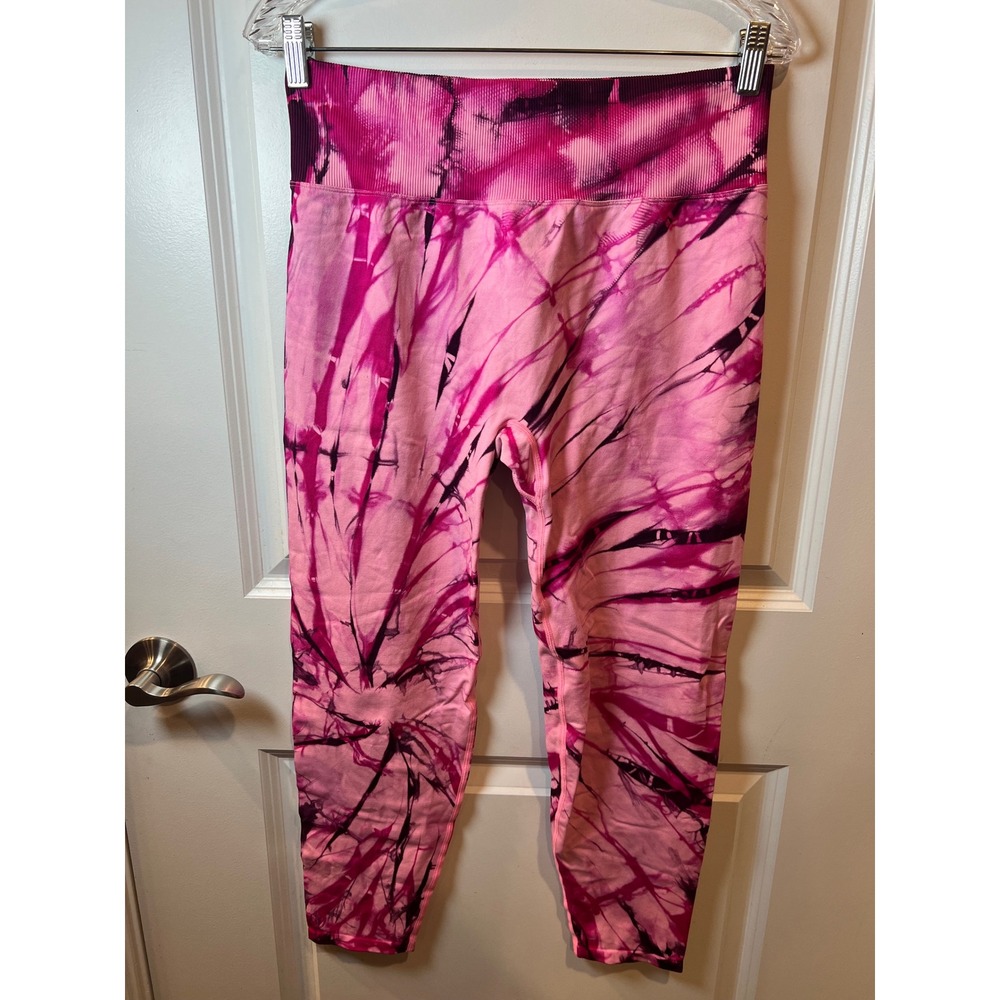 PINK Active Womens Leggings Seamless Tie Dye Pink XL